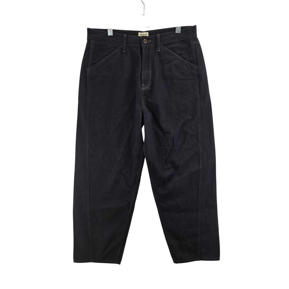 Todd Snyder Mens Black Cotton Carpenter Utility Jeans Dark Wash Size 35 Relaxed‎